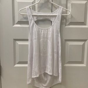 Lululemon White Open Back Tank Top Size 4